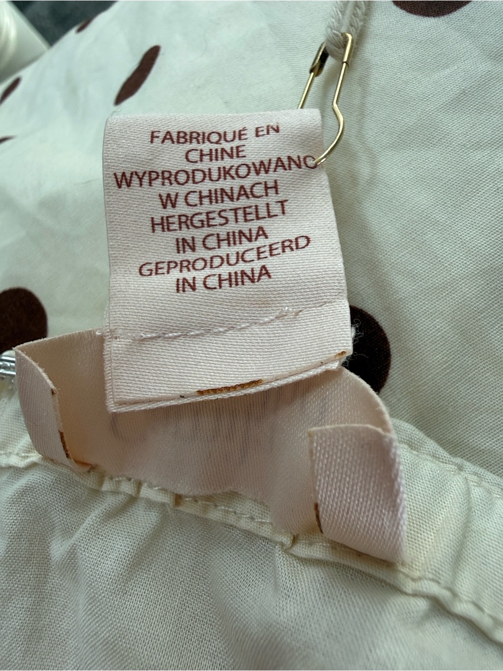 Camila Coelho Cream Maxi Dress with Brown Polka Dots - Picture 10 of 14